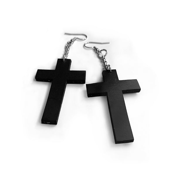 Orecchini pendenti Croce #003