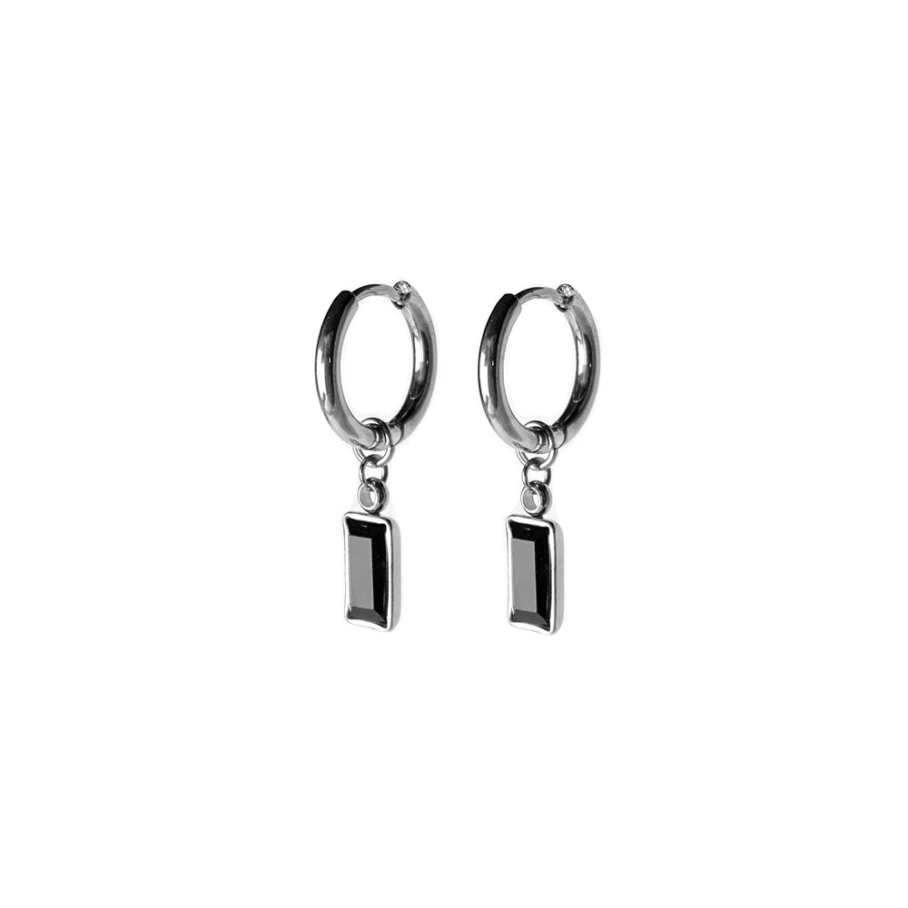 Orecchini hoops Black Light
