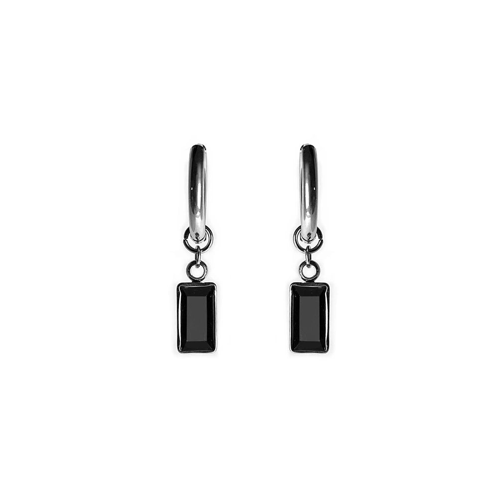 Orecchini hoops Black Light