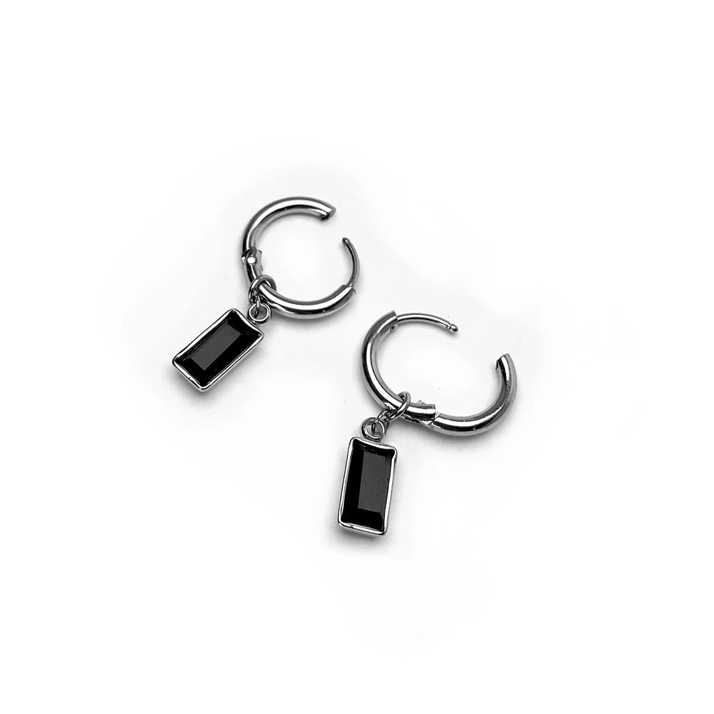 Orecchini hoops Black Light
