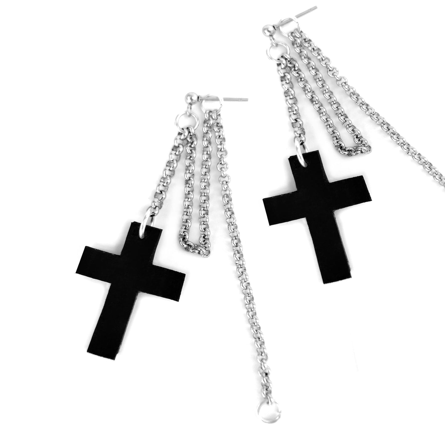 Orecchini Croce e Catene #069