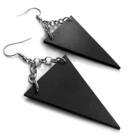 Orecchini pendenti Triangolo e Catene #039