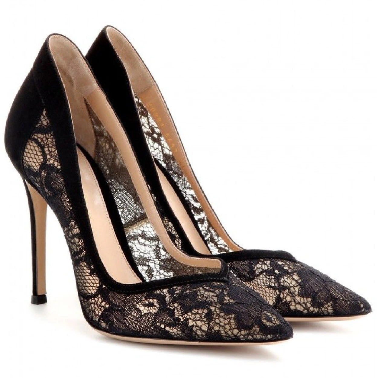 Scarpe da cerimonia alternative nere di pizzo nero
