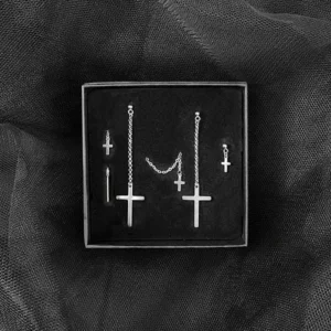 set orecchini con croci